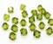 200pcs Authentic Preciosa 3mm (0.12 Inch) Small Faceted Bicone Crystal Loose Beads Olivine Green Compatible with Swarovski 5301/5328 for DIY Jewelry Making Pre-B319